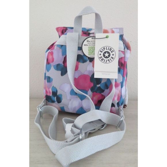 Kipling KI1746 5EE Women's Dreamy Bouquet Kaylin Small Drawstring Backpack $100 - Picture 2 of 12